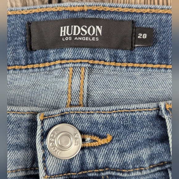 Hudson Los Angeles Size 28 Jeans With Ragged Hem And Distressing - Picture 7 of 13